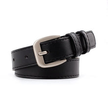 Load image into Gallery viewer, Leather silver and black belt